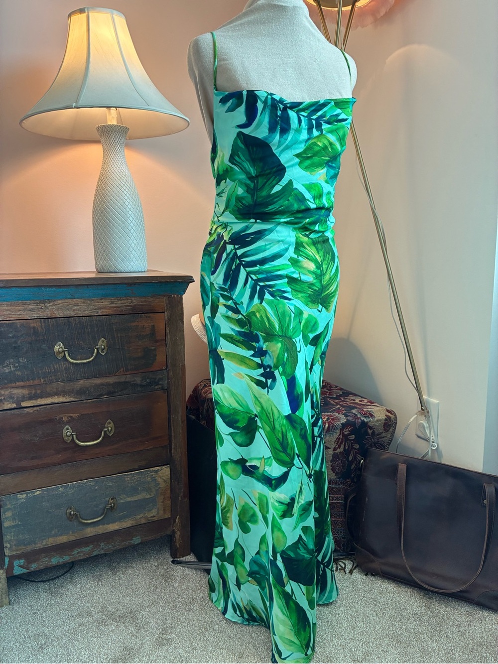 Zara Tropical Print Slip Dress